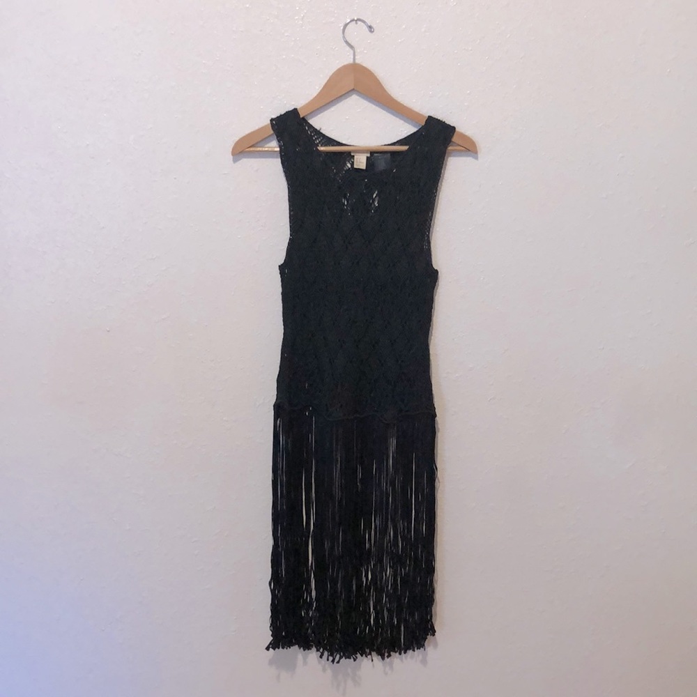 Black Fringe Dress